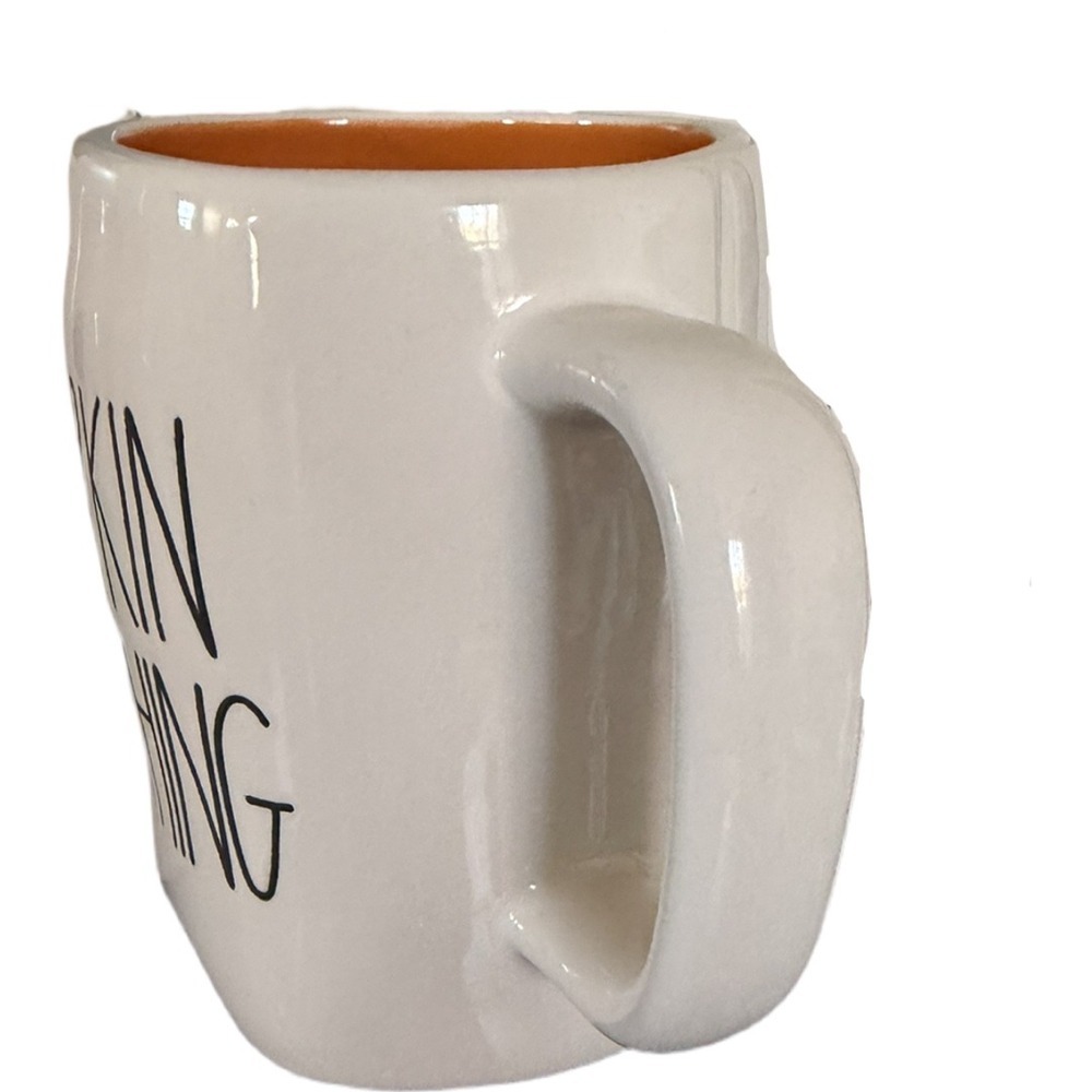 Rae Dunn PUMPKIN EVERYTHING Coffee Mug White Orange Interior Fall Autumn - Picture 2 of 5